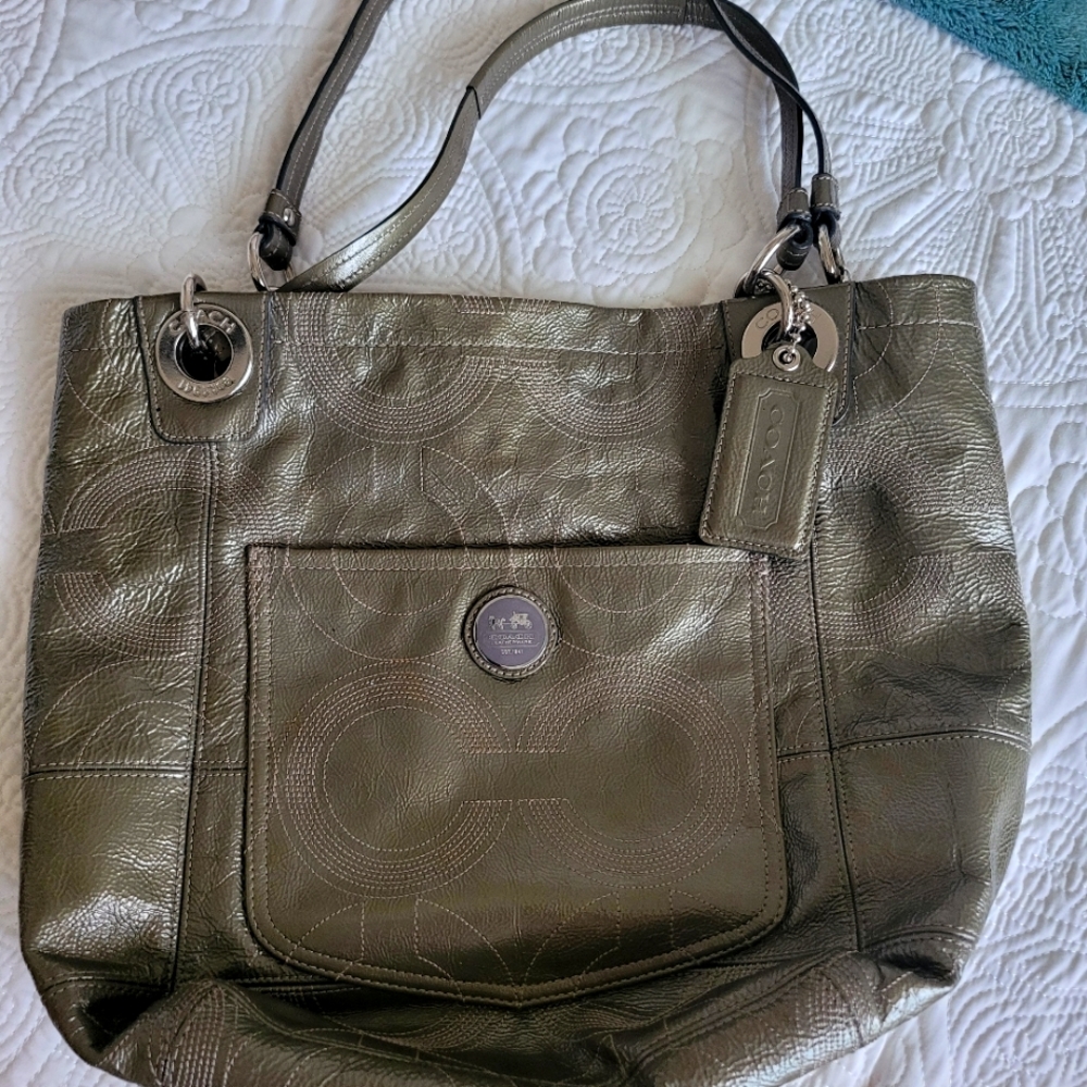 Coach metallic handbag